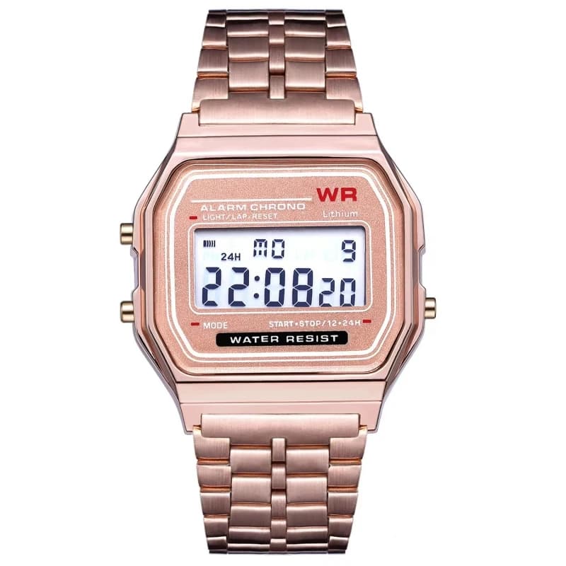 F91W Non-Waterproof Steel Band Watch For Women, Men, Business Clock, Multi-Functional LED Digital Sports Watch, Electronic Clock