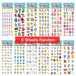5 Sheets Kids Stickers Puffy Stickers for Children Birthday Christmas New Year Gift for Girl Boy Scrapbooking Cartoon Stickers
