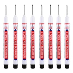 8Pcs/Set 20mm Deep Hole Long Nib Head Markers For Metal Perforating Pen Waterproof Bathroom Woodworking Decoration Multi-Purpose