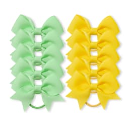 10Pcs/lot Grosgrain Ribbon Pigtail Hair Bows Elastic Hair Ties Hair Bands Holders Girls Baby Hair Accessories for Baby Infants