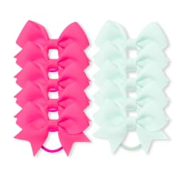 10Pcs/lot Grosgrain Ribbon Pigtail Hair Bows Elastic Hair Ties Hair Bands Holders Girls Baby Hair Accessories for Baby Infants