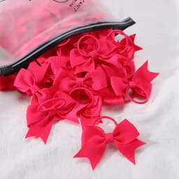 10Pcs/lot Grosgrain Ribbon Pigtail Hair Bows Elastic Hair Ties Hair Bands Holders Girls Baby Hair Accessories for Baby Infants