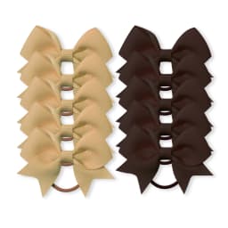10Pcs/lot Grosgrain Ribbon Pigtail Hair Bows Elastic Hair Ties Hair Bands Holders Girls Baby Hair Accessories for Baby Infants