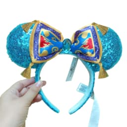 2023 Disney Mickey Ears Headband Firework Headband with Jack Pumpkin King Cosplay Hairband Disneyland Letter Headband Gift