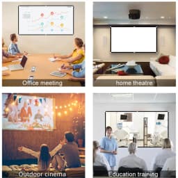 VEIDADZ 60-200 inch Portable Foldable Projector Screen High Density White No Creases Soft Projection Screen 16:9 Indoor Outdoor