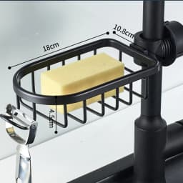 Bathroom Shelves Shower Rack Aluminum Basket For Shampoo Soap Bathroom Storage Adjustable Kitchen Faucet Sink Rag Holders