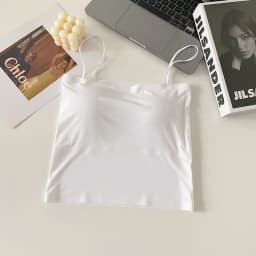 Summer Ice Silk Camisole Women's Chest Pad Anti-light Bottoming Beautiful Back Underwear Short Top Can Be Worn Outside Wholesale