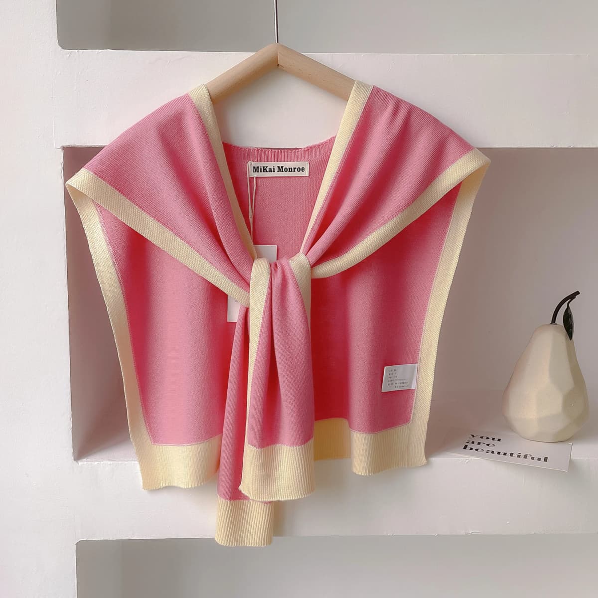 Spring And Autumn Knitted Striped Shawl With High-Grade Summer Office Air-Conditioned Room Neck And Shoulder Scarf