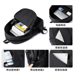 Men's Backpack Oxford Waterproof 14 inch Laptop Unisex Casual Mochila Sports Travel Zipper Lightweight Rucksacks