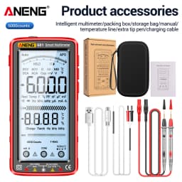 ANENG 681 Rechargable Digital Professional Multimeter Non-contact Voltage Tester AC/DC Voltage Meter LCD Screen Current Tester