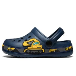Children Shoes Baby Boys Slippers Cartoon Excavator Print Clogs Summer Breathable Soft Indoor Sports Boy Slippers