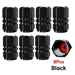 AUTCOAT Aluminum Alloy Car Wheel Tire Valve Caps Tyre Rim Stem Covers Car Dustproof Tire Cap For Cars Motorcycles Trucks Bikes