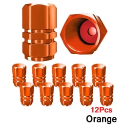 AUTCOAT Aluminum Alloy Car Wheel Tire Valve Caps Tyre Rim Stem Covers Car Dustproof Tire Cap For Cars Motorcycles Trucks Bikes