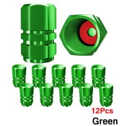 AUTCOAT Aluminum Alloy Car Wheel Tire Valve Caps Tyre Rim Stem Covers Car Dustproof Tire Cap For Cars Motorcycles Trucks Bikes