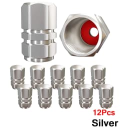 AUTCOAT Aluminum Alloy Car Wheel Tire Valve Caps Tyre Rim Stem Covers Car Dustproof Tire Cap For Cars Motorcycles Trucks Bikes