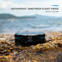 JJC 16 Slots Micro SD Card Case Storage Box Soft Foam MicroSD Card Holder Waterproof Memory Card Organizer for 16 TF Cards