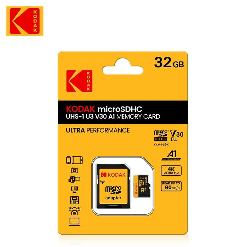 KODAK Memory Card Driving Recorder 32GB 64GB Micro SD Memory Card For Mobile Phone PC Earphone Speaker HD Camera Game Switch