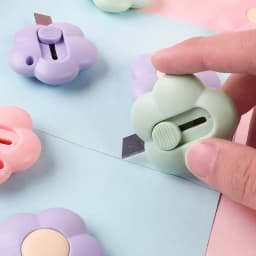 Mini Practical Utility Knives Kawaii Flowers Paper Cutter Retractable Envelopes Opener Portalble Pocket Knife Office Supplies
