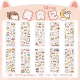 150PCS+ Card Kawaii Scrapbooking Bicycle Decals Gift Frog Students Cartoon Stationery PET Diary Stickers Notebook Cute Girls
