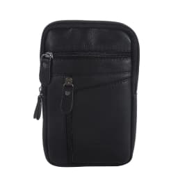 Leather Waist Bag Men's Mobile Phone Bag Wearing Belt Outdoor Sport One Shoulder Small Bag Doing Business Crossbody Bags
