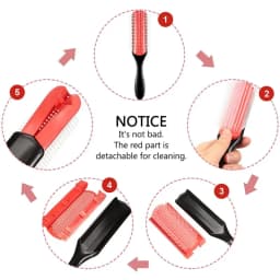9-Row Detangling Hair Brush Detangler Hairbrush Scalp Massager Straight Wet Comb for Women Men Salon Curly hair brush