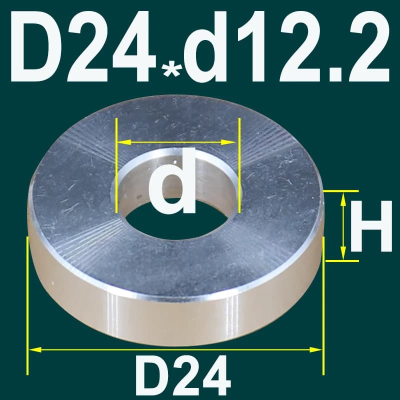 diameter 24 26mm Aluminum Bushing Gasket Metal shaft s M10 M12 M14 M16 flat washer gasket round hollow no thread standoff spacer