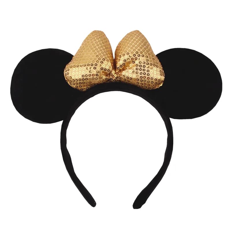 Big Size Classic DOT Bow Minnie Mouse Ears Headband Women Party Girl Hairband Hot Festival Disney Park Trip DIY Hair Accessories
