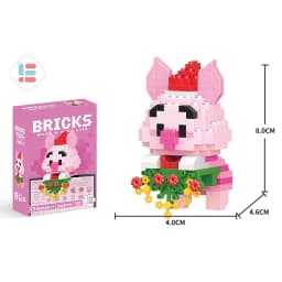 Stitch Disney Princess Elsa LinaBell Building Blocks Mickey Mouse Duck Mini Action Figures Blocks Assemble Toys Brick Kids Gifts