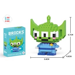 Stitch Disney Princess Elsa LinaBell Building Blocks Mickey Mouse Duck Mini Action Figures Blocks Assemble Toys Brick Kids Gifts