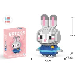 Stitch Disney Princess Elsa LinaBell Building Blocks Mickey Mouse Duck Mini Action Figures Blocks Assemble Toys Brick Kids Gifts