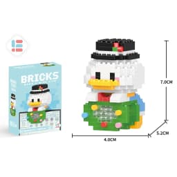 Stitch Disney Princess Elsa LinaBell Building Blocks Mickey Mouse Duck Mini Action Figures Blocks Assemble Toys Brick Kids Gifts