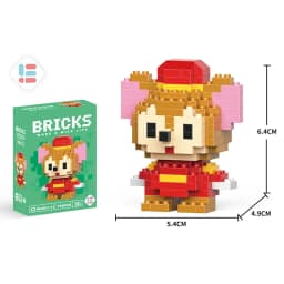 Stitch Disney Princess Elsa LinaBell Building Blocks Mickey Mouse Duck Mini Action Figures Blocks Assemble Toys Brick Kids Gifts
