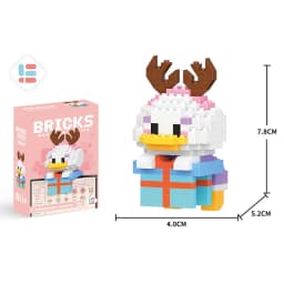 Stitch Disney Princess Elsa LinaBell Building Blocks Mickey Mouse Duck Mini Action Figures Blocks Assemble Toys Brick Kids Gifts