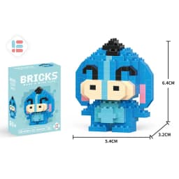 Stitch Disney Princess Elsa LinaBell Building Blocks Mickey Mouse Duck Mini Action Figures Blocks Assemble Toys Brick Kids Gifts
