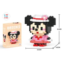 Stitch Disney Princess Elsa LinaBell Building Blocks Mickey Mouse Duck Mini Action Figures Blocks Assemble Toys Brick Kids Gifts