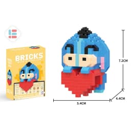 Stitch Disney Princess Elsa LinaBell Building Blocks Mickey Mouse Duck Mini Action Figures Blocks Assemble Toys Brick Kids Gifts
