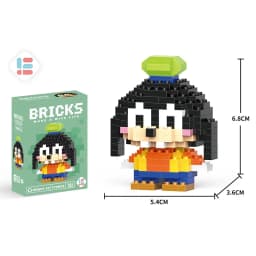 Stitch Disney Princess Elsa LinaBell Building Blocks Mickey Mouse Duck Mini Action Figures Blocks Assemble Toys Brick Kids Gifts