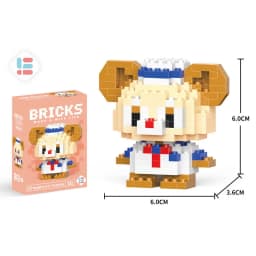 Stitch Disney Princess Elsa LinaBell Building Blocks Mickey Mouse Duck Mini Action Figures Blocks Assemble Toys Brick Kids Gifts