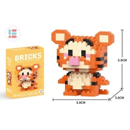Stitch Disney Princess Elsa LinaBell Building Blocks Mickey Mouse Duck Mini Action Figures Blocks Assemble Toys Brick Kids Gifts