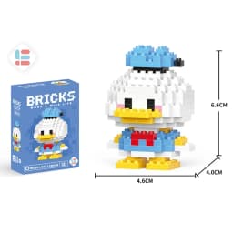 Stitch Disney Princess Elsa LinaBell Building Blocks Mickey Mouse Duck Mini Action Figures Blocks Assemble Toys Brick Kids Gifts