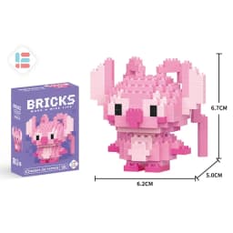 Stitch Disney Princess Elsa LinaBell Building Blocks Mickey Mouse Duck Mini Action Figures Blocks Assemble Toys Brick Kids Gifts