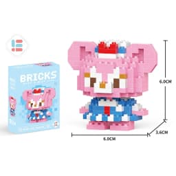 Stitch Disney Princess Elsa LinaBell Building Blocks Mickey Mouse Duck Mini Action Figures Blocks Assemble Toys Brick Kids Gifts