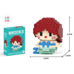 Stitch Disney Princess Elsa LinaBell Building Blocks Mickey Mouse Duck Mini Action Figures Blocks Assemble Toys Brick Kids Gifts