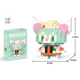 Stitch Disney Princess Elsa LinaBell Building Blocks Mickey Mouse Duck Mini Action Figures Blocks Assemble Toys Brick Kids Gifts