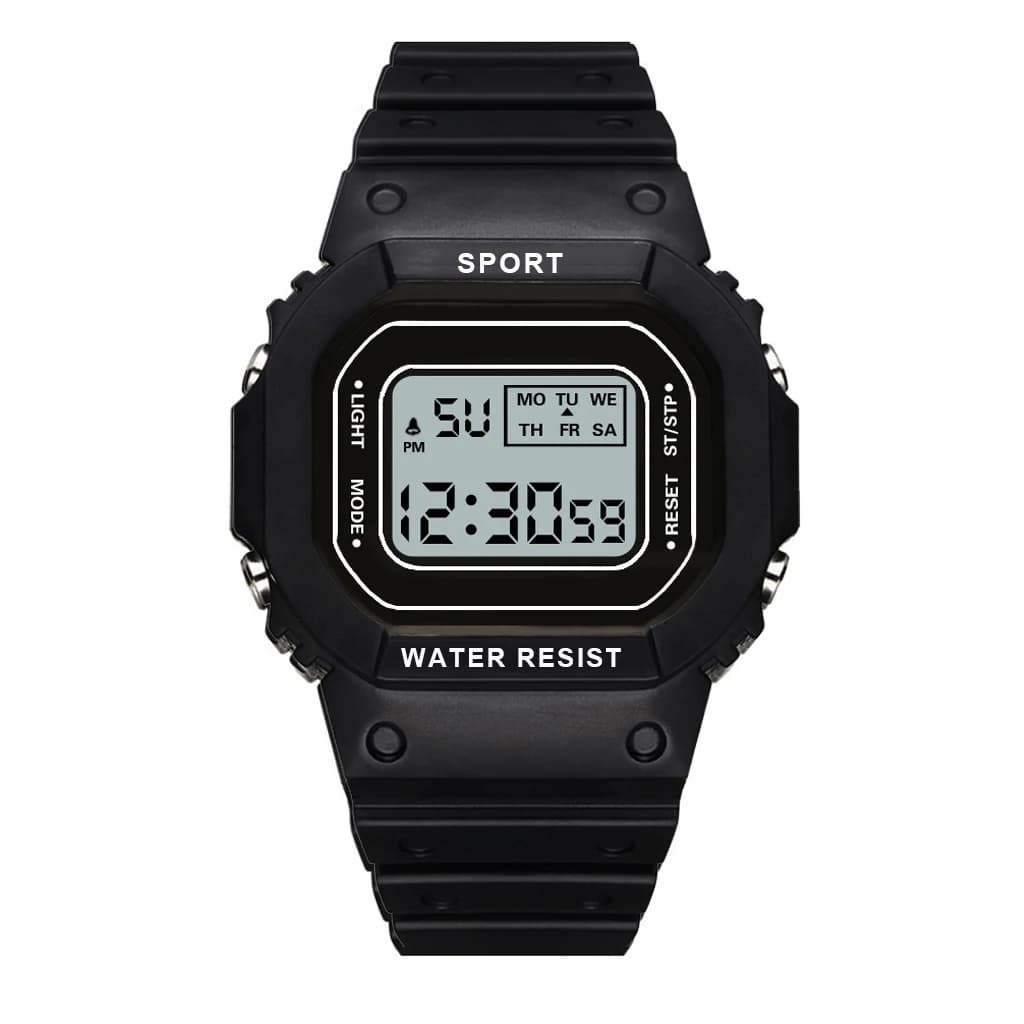 YIKAZE Sports Watch Boys Girls Student LED Electronic Watch Colorful Men Women Square Digital Watches Waterproof Rubber Clock