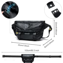 Waterproof Men's Crossbody Bag, Camera Shoulder Bag,  Anti-theft 11 inch iPad Sling Bag, Daily Life Cycling Travel Messenger Bag