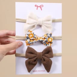 3/4/6Pcs/Set Sweet Colorful Ribbon Bowknot Elastic Headband For Baby Girls Ties Headwear Infant Kid Hair Accessories Diademas