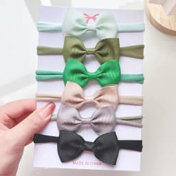 3/4/6Pcs/Set Sweet Colorful Ribbon Bowknot Elastic Headband For Baby Girls Ties Headwear Infant Kid Hair Accessories Diademas