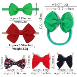 3/4/6Pcs/Set Sweet Colorful Ribbon Bowknot Elastic Headband For Baby Girls Ties Headwear Infant Kid Hair Accessories Diademas