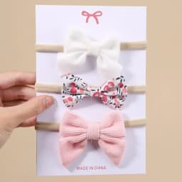 3/4/6Pcs/Set Sweet Colorful Ribbon Bowknot Elastic Headband For Baby Girls Ties Headwear Infant Kid Hair Accessories Diademas